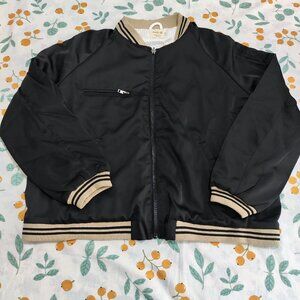 Haider Ackermann Creative Collection Black Satin Bomber Jacket